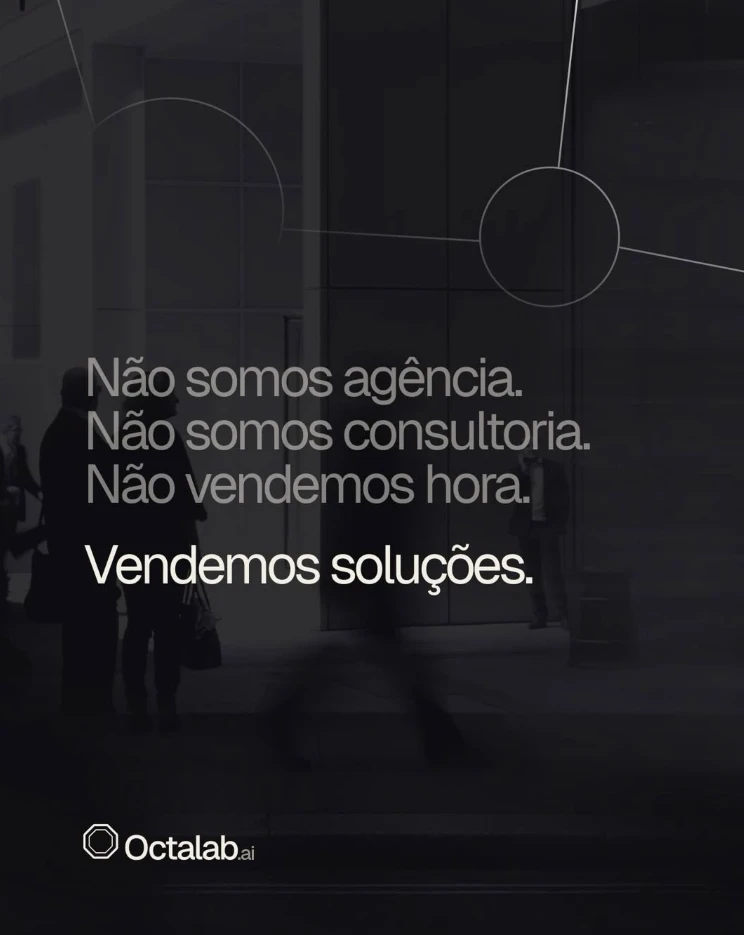 Material institucional da Octalab: vendemos soluções